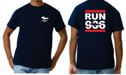 Yooper Running Company Run 906 T-Shirt Navy Blue